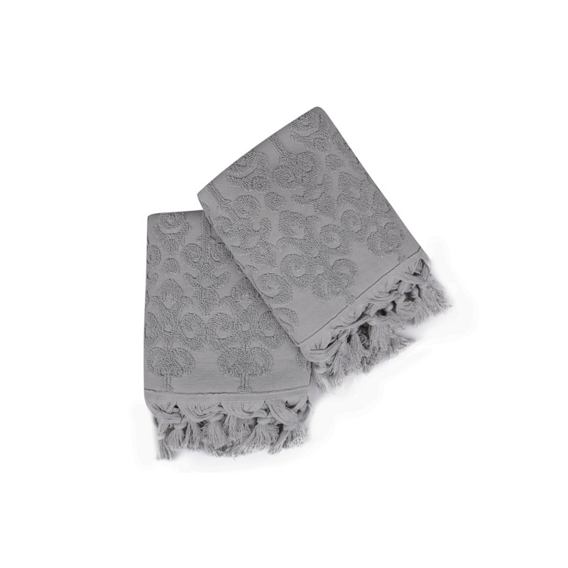Ensemble de serviettes à main de luxe, gris doux, 19,7 po x 35,4 po | 100% coton, 16,4 oz / verge carrée | Très absorbant, lavage doux, parfait pour la salle de bain et le spa, design élégant et durable