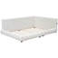 Lit plateforme double avec ports USB et ceinture à DEL, blanc
