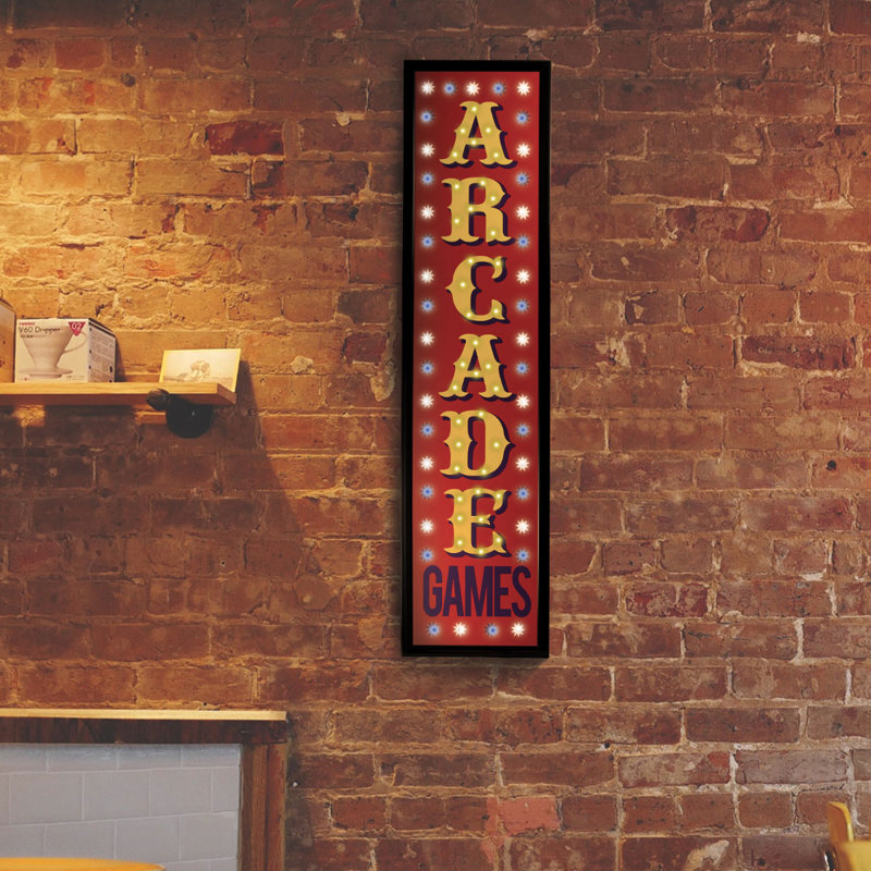 Enseigne lumineuse DEL Arcade Games