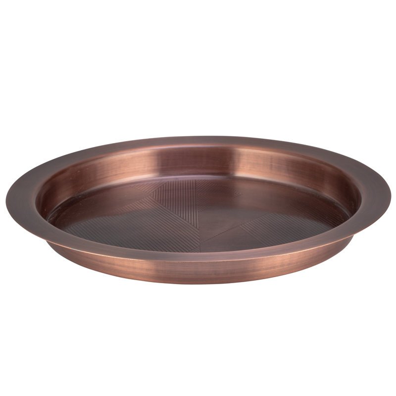 Urban Oasis Chevron 14" Tray: Bronze (designed By Taniya Nayak), Bronze