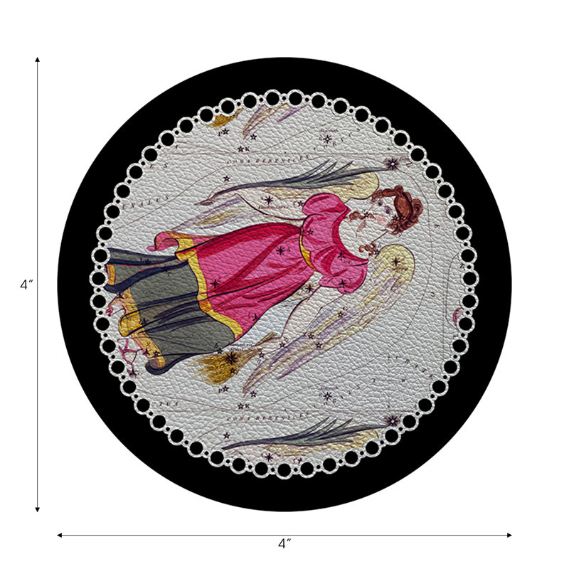 Sous-verres ronds Zodiac, Noir