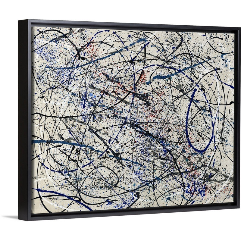 « epic », peinture sur toile, H 17,7 po x l 21,7 po x P 1,75 po, Cadre flottant noir