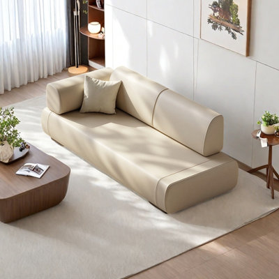Modern-style faux leather lounge chair