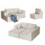 Canapé modulaire en L 108,3 po-331256465