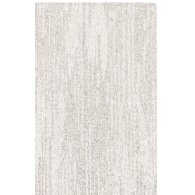 Ebony 925 Hand Tufted Wool/Cotton Abstract Rug in Gray/Ivory, Rectangle 9' x 12'