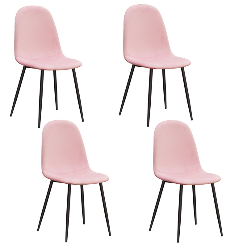 Elegant & Versatile Set of 6 Fabela Chairs – Upholstered Hand-Finished Scandinavian Modern Dining Chairs with Ergonomic Seat