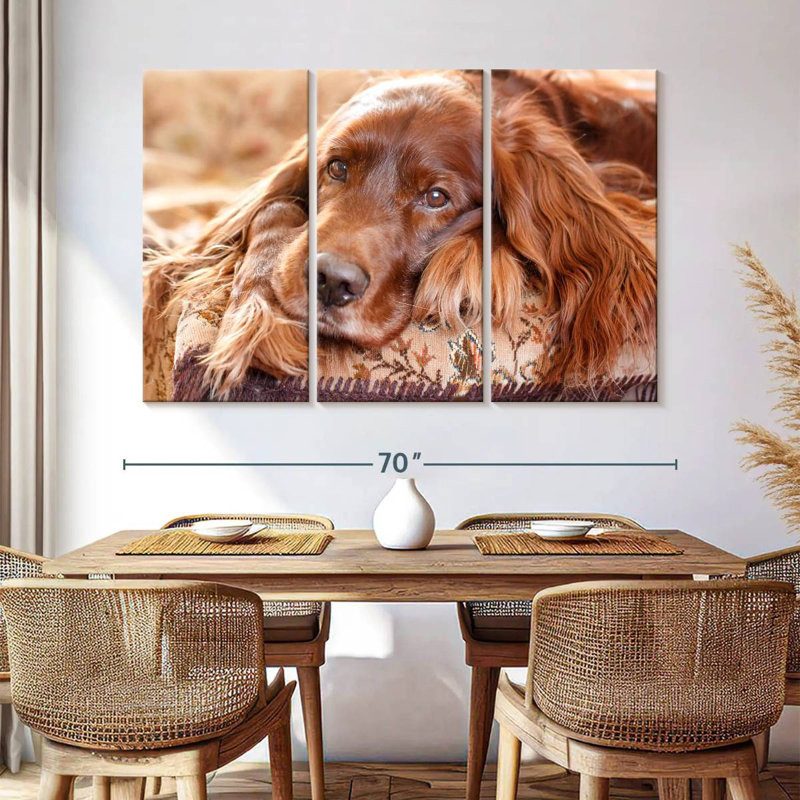 Brampt Sweet Irish Setter Dog, 28" H x 45" W