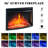 Farmhouse 70"W LED Curved Fireplace TV Stand, Barnwood/White-1988164188