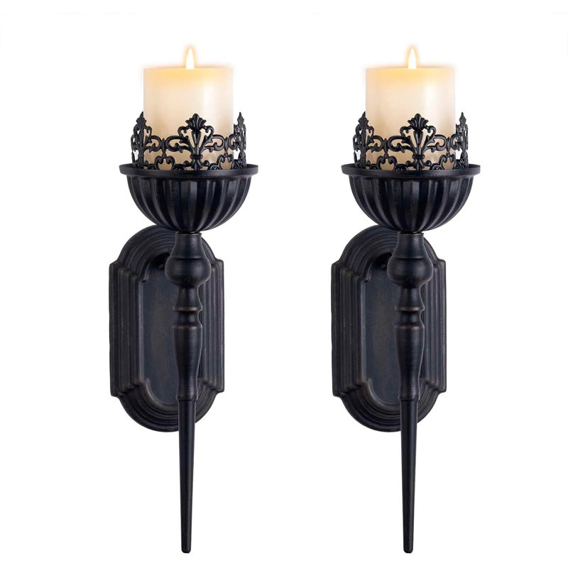 Hanging Iron Wall Candle Holder