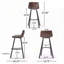 Tabouret de comptoir en similicuir avec pieds en métal et repose-pieds pour îlot de cuisine, café, pub, comptoir de bar