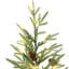 Sapin de Noël artificiel vert de 1,5 m (5 pi) aux branches clairsemées, avec des pommes de pin dans un pot blanc