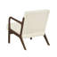 Modern Beige Corduroy Accent Chair with Pillow, Solid Rubber Wood Frame Armchair for Living Room-134532359