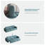 Fauteuils inclinables multifonctionnels bleu foncé, polyester avec Bluetooth et recharge sans fil pour la maison moderne
