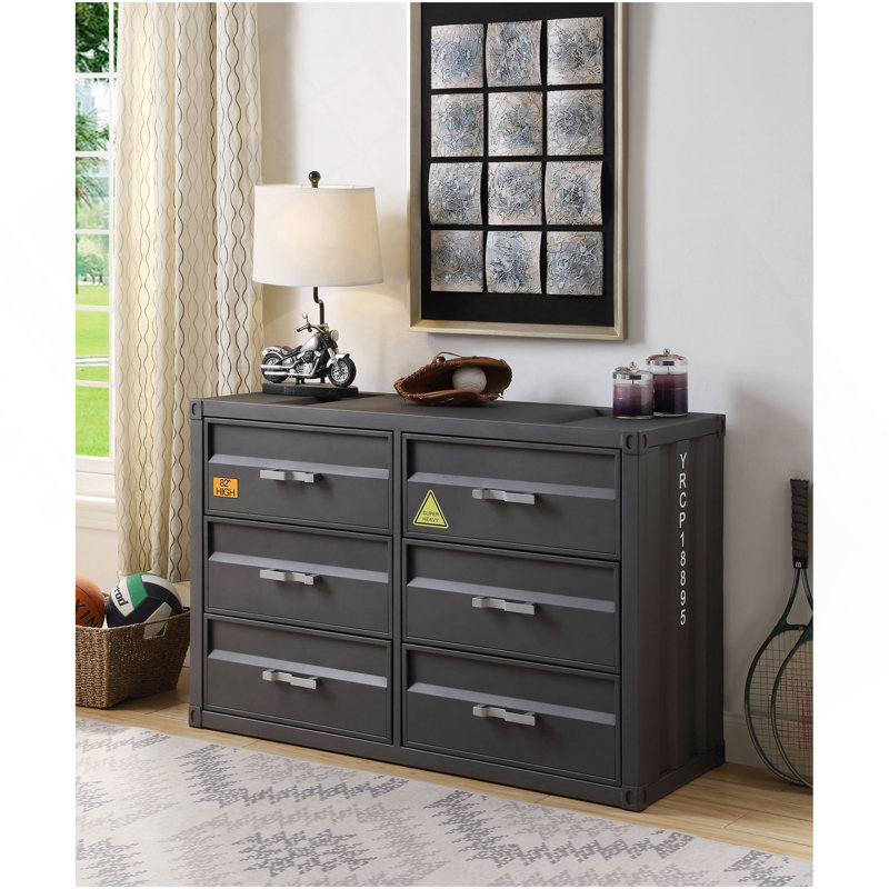 Cargo Gunmetal Finish Dresser