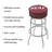 Swivel Upholstered Counter Stool with Metal Frame