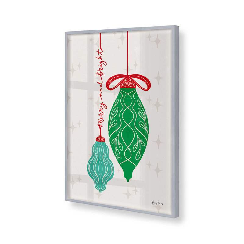 Elegant Holiday Ornaments IV, Cadre en chrome poli, H 15,25 po x l 12,25 po x P 1,25 po