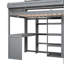 Lit mezzanine simple en bois, avec bureau de loisirs et lit de rangement-1259099384