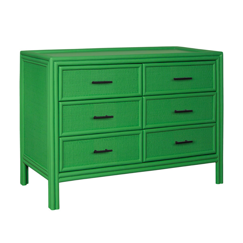 Aruba 6 - Drawer Dresser, Bright Green