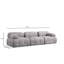 Élégant canapé 3 places gris clair de 114,2 po x 37,4 po x 29,5 po | Structure durable en bois de hêtre et en carton, tissu doux 100% polyester | Sièges confortables avec mousse et 28 plumes et 24 plumes | Design moderne pour le salon-1925893350
