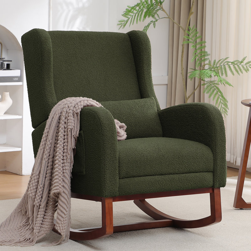 Chaise berçante pour le salon, Green Teddy