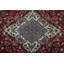 Tapis oriental rouge / crème en laine noué à la main