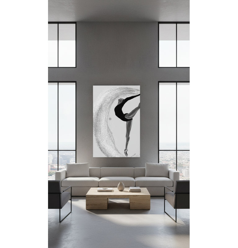 Luxury Ballet Wall Art Framed Canvas Wall Art by Kasian Art Studio - Black Frame