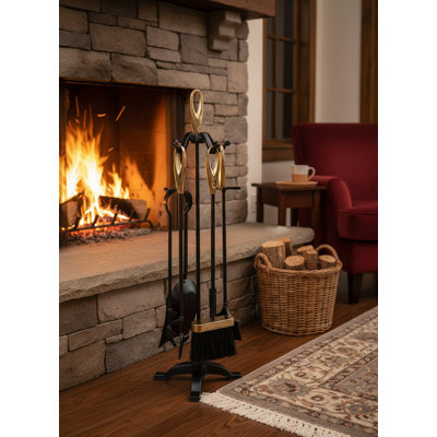 Piece Iron Fireplace Tool Set