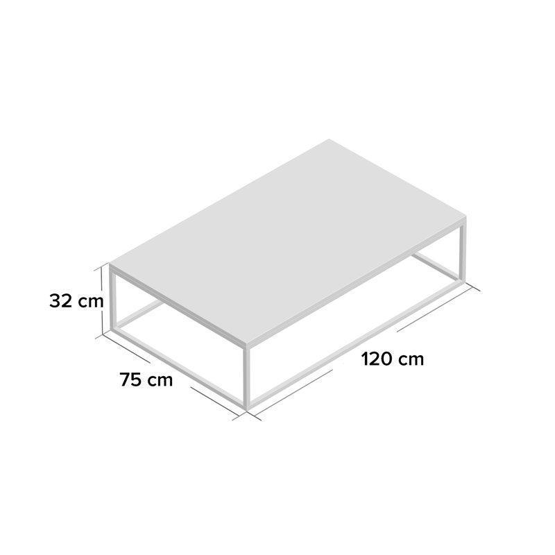 Frame Coffee Table, Chrome