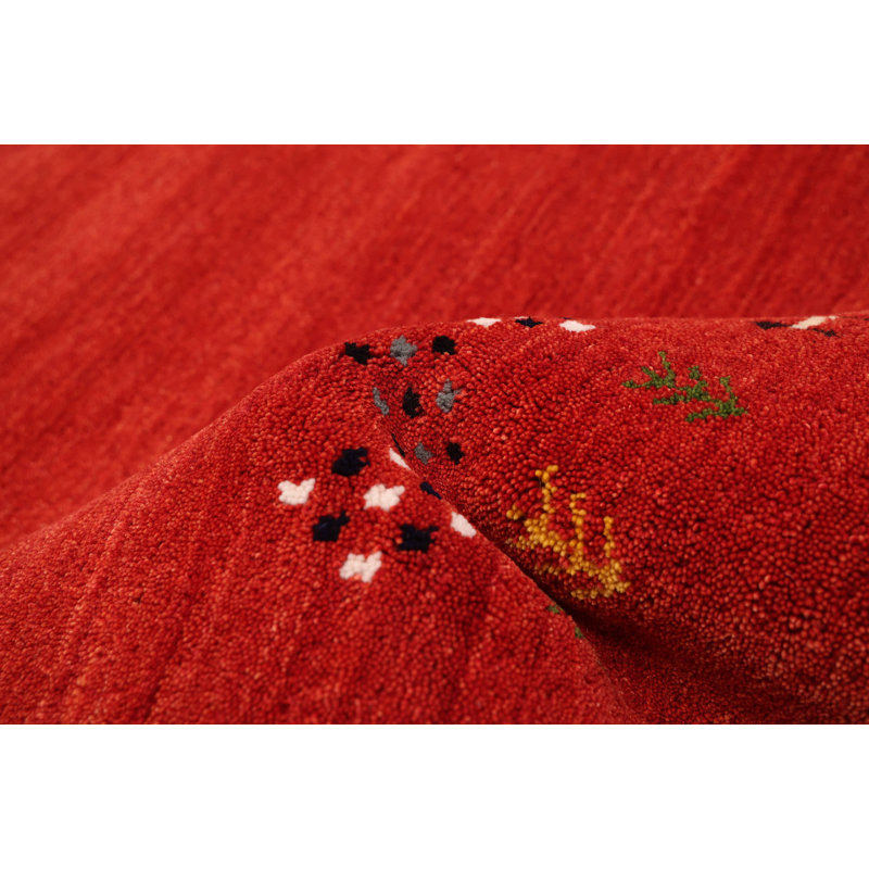 Kashkuli Gabbeh Red Rug 5'0" x 7'9"