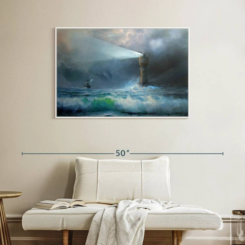 Ciel orageux, Cadre flottant blanc, 40 po x 27 po