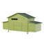 Grand poulailler en bois 11,12 pi² avec 2 portes en libre parcours, 2 nichoirs et perchoir - cage à poulets pour l'extérieur-891866877