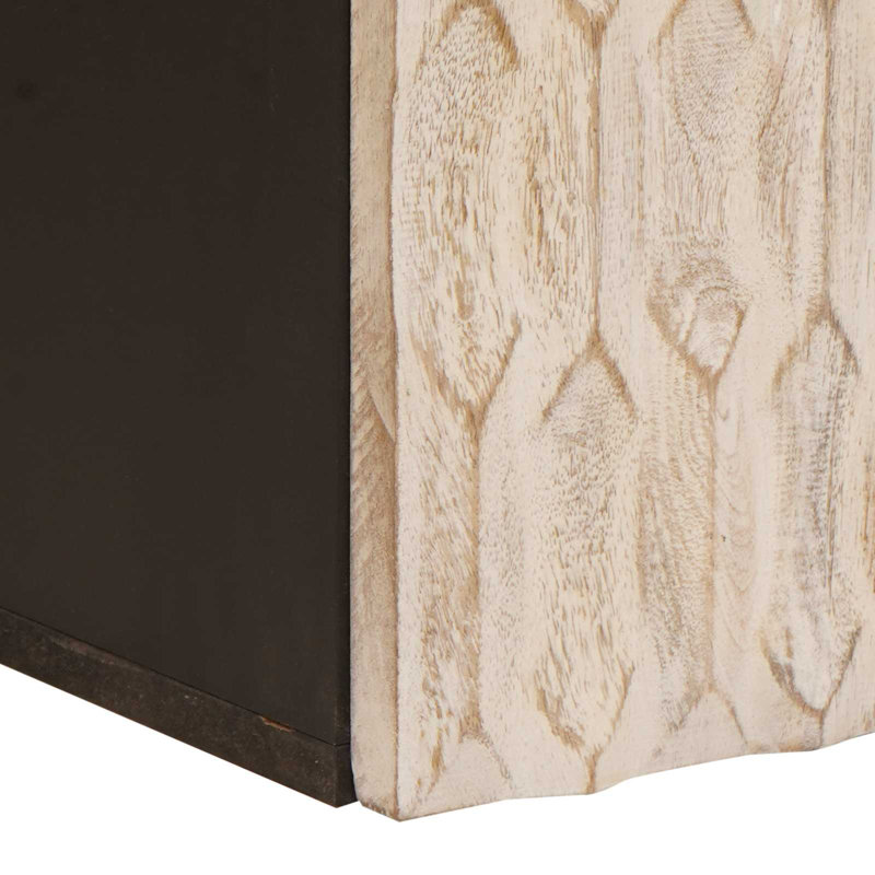 Solid Wood Bathroom Cabinet, Beige