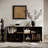 59 Inch Wide Rectangular Sideboard with 3D Water Ripple Pattern and Ample Storage