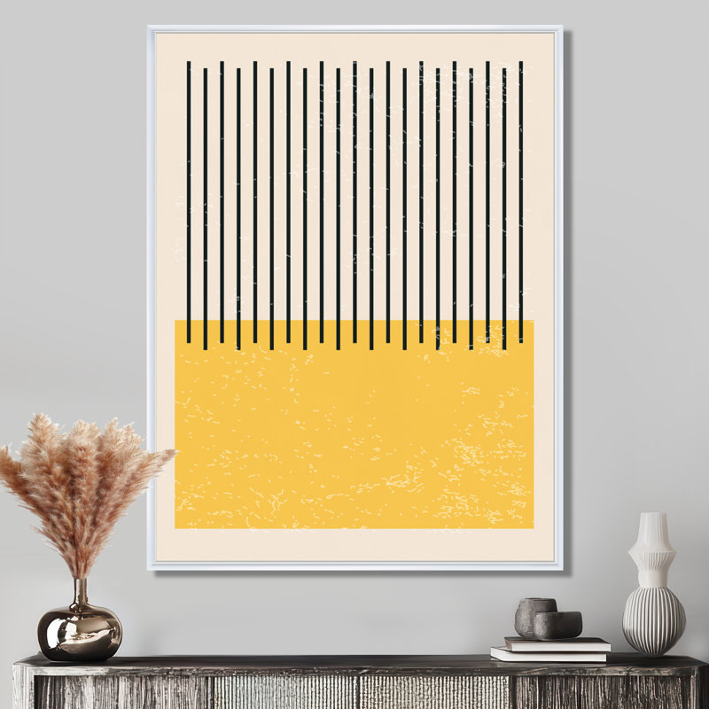 «Minimal Geometric Compostions», impression sur toile, H 20 po x l 12 po, Reproduction avec cadre flottant, Blanc