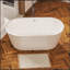 Baignoire de trempage autoportante en acrylique 63 "avec trop-plein et drain chromés, certifié Cupc L 63" x l 31,1 ", blanc brillant