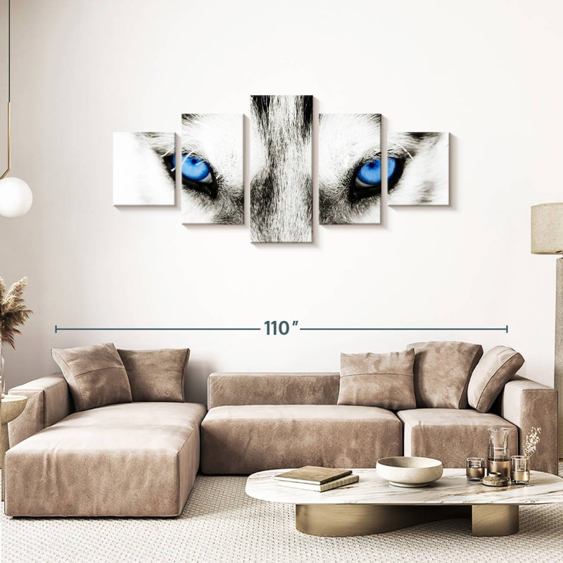 «Husky's Eyes», reproduction d'art sur toile, H 80 po x l 36 po x P 1,25 po