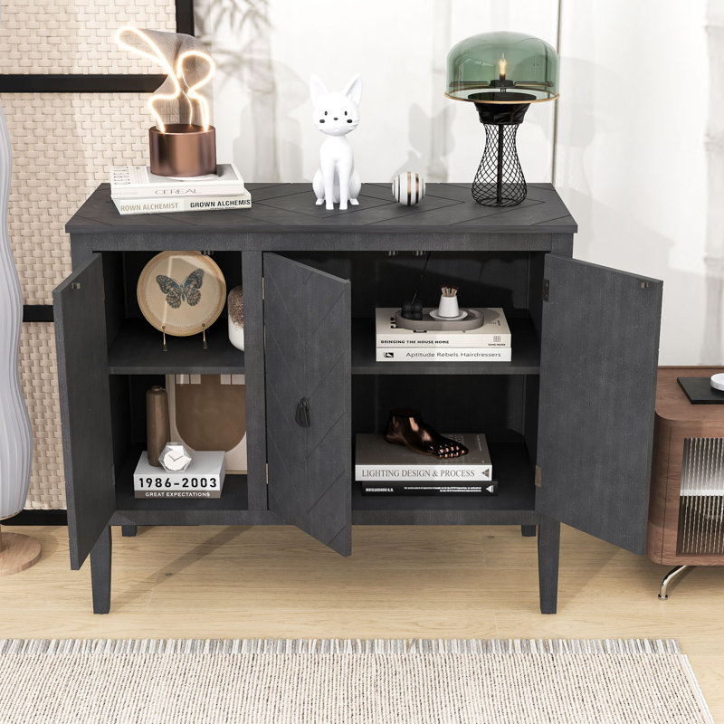 Sideboard Cabinet for Living Room, Gray