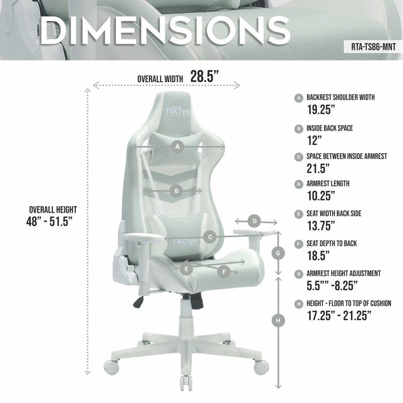 Fauteuil de jeu inclinable, ergonomique et pivotant Techni Sport, Vert
