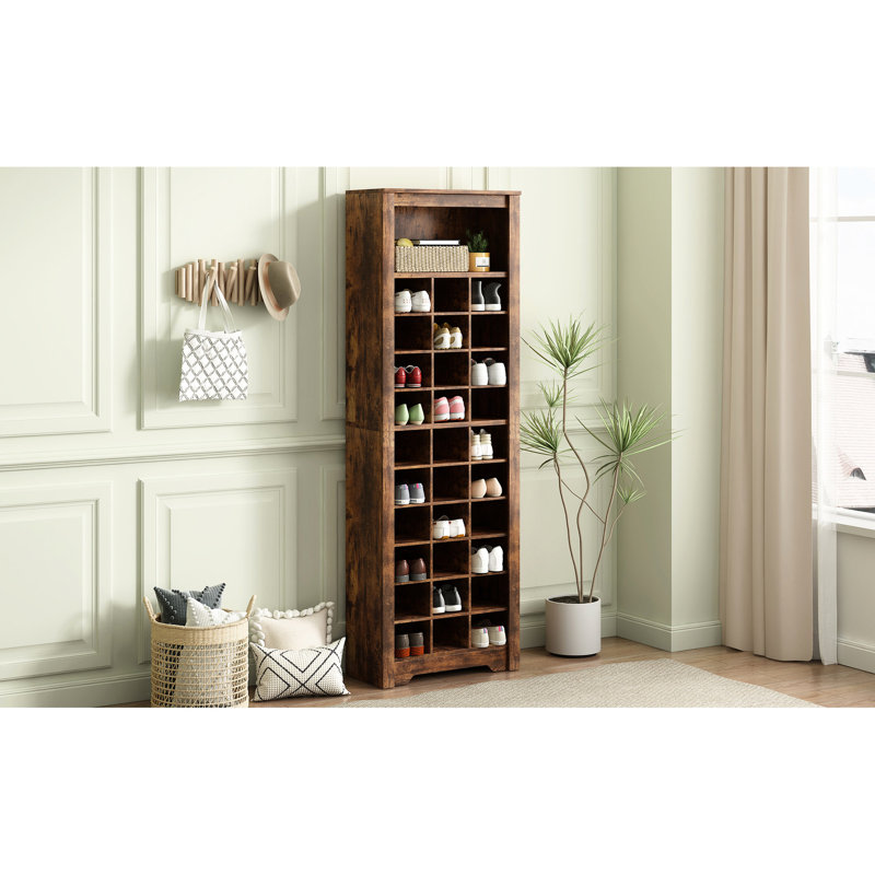 Armoire de rangement rustique pour chaussures 30 pièces pour une polyvalence 30