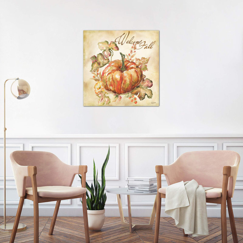 Watercolor Harvest IV - Wrapped Canvas Print, 45.72 cm H x 45.72 cm W x 1.91 cm D