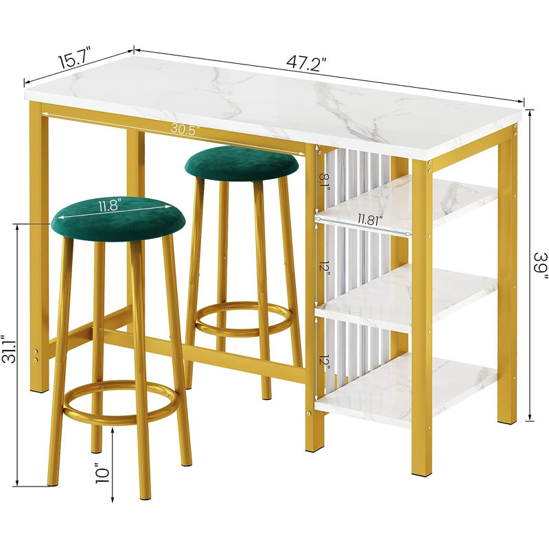 Marsena Metal Base Dining Table