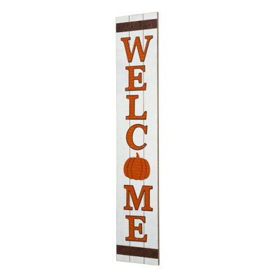 3D Pumpkin WELCOME Fall Porch Sign
