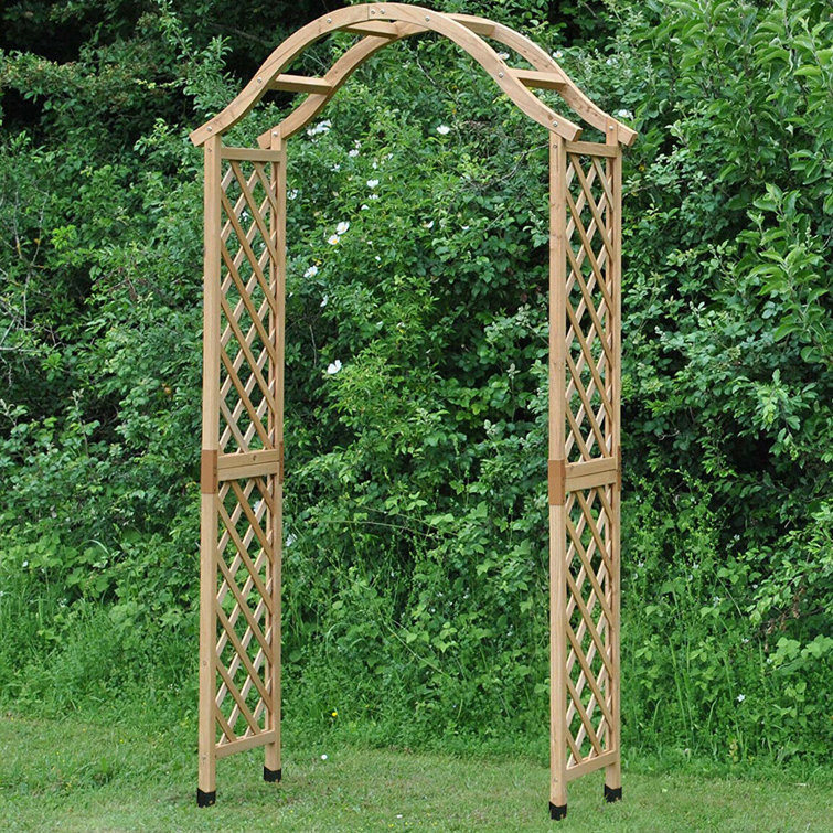 Boule 115cm W x 40cm D Solid Wood Garden Arches in Tan