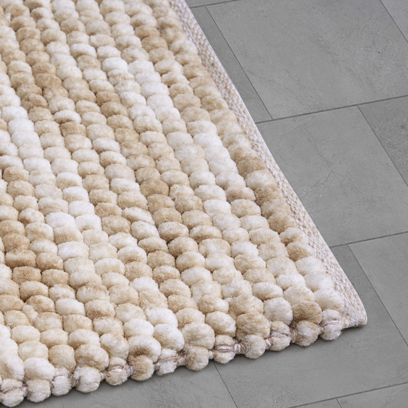 French Connection Space Dye Chunky Chenille Bath Rugs, Beige