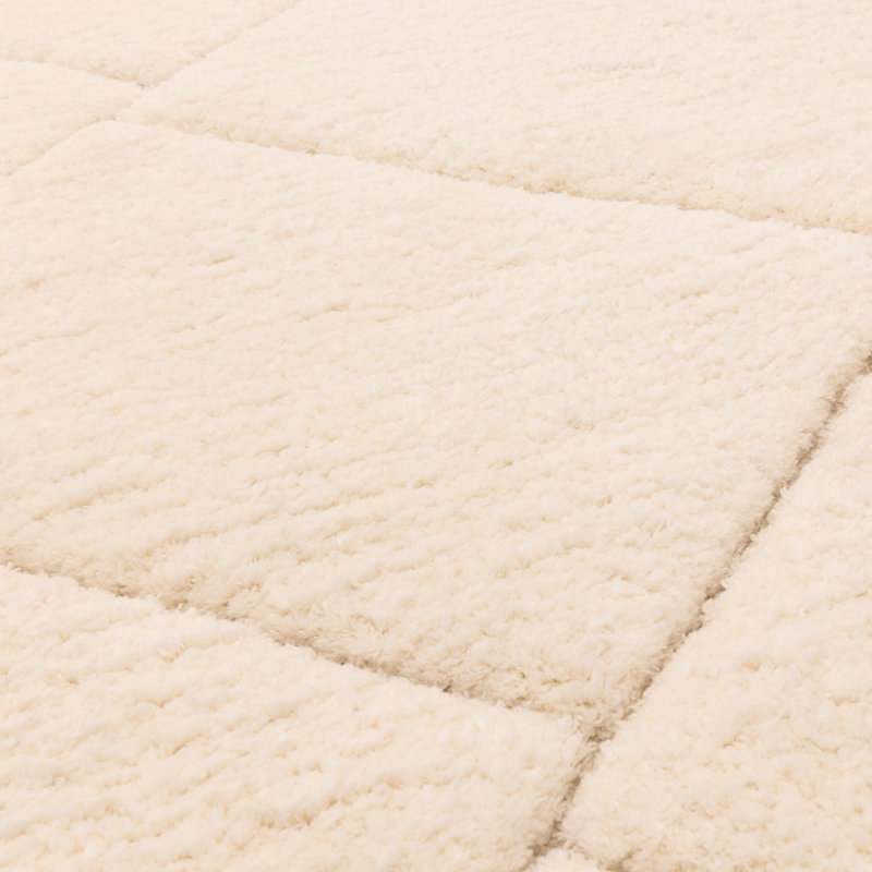 Buckmiller Carved Moroccan Machine Woven Cream Area Rug, Rectangle 200 x 290cm