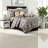 Comfortable Cotton Bedding Sets Jacquard Black Quilt For Home