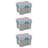 Sterilite 18336A03 30 Gallon Plastic Storage Container Box, Gray/Blue