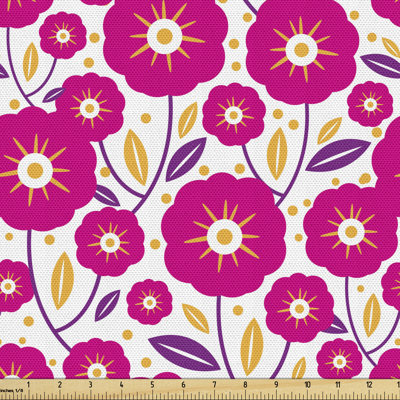 Cheenou Blooming Flowers and Leaves Multi-purpose Fabric