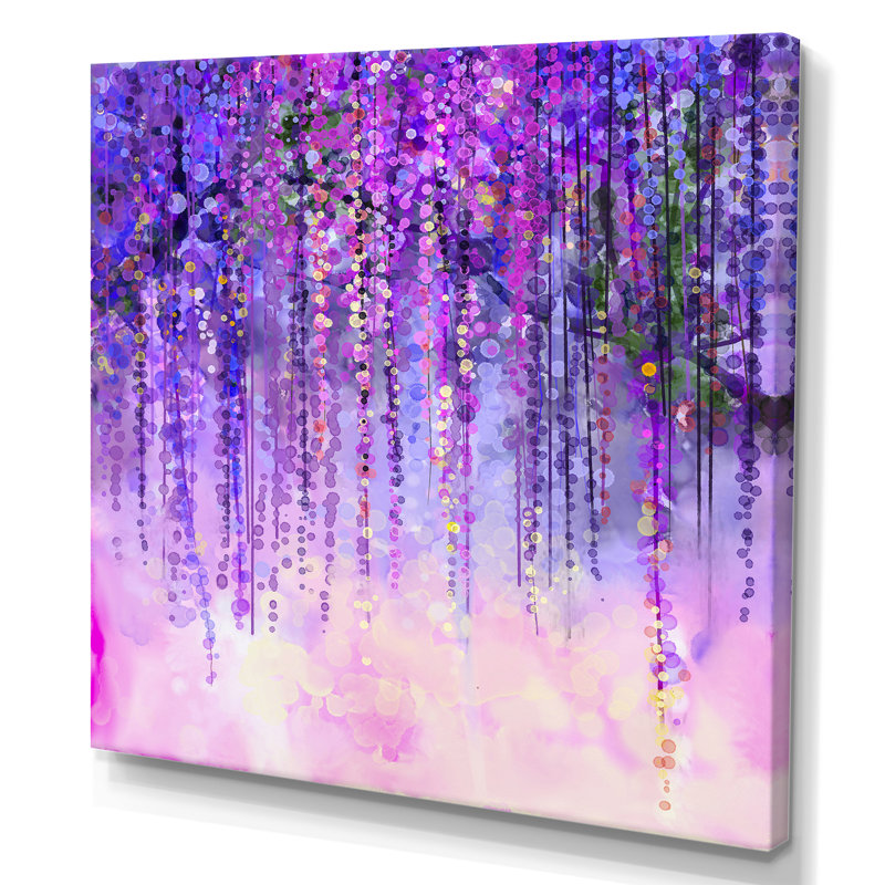 Spring Purple Flowers Wisteria Tree In Blossom " Spring Purple Flowers Wisteria Tree In Blossom ", 16" H x 16" W