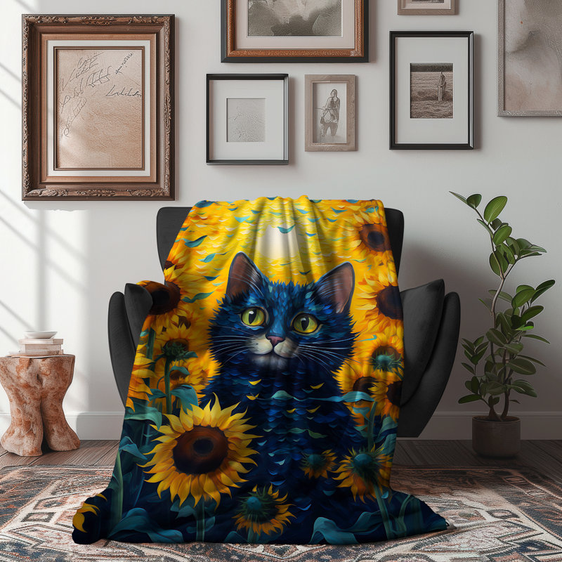 Couverture Kitty parmi les tournesols, Lit simple